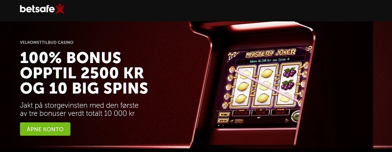 Betsafe casino bonus på spilleautomater